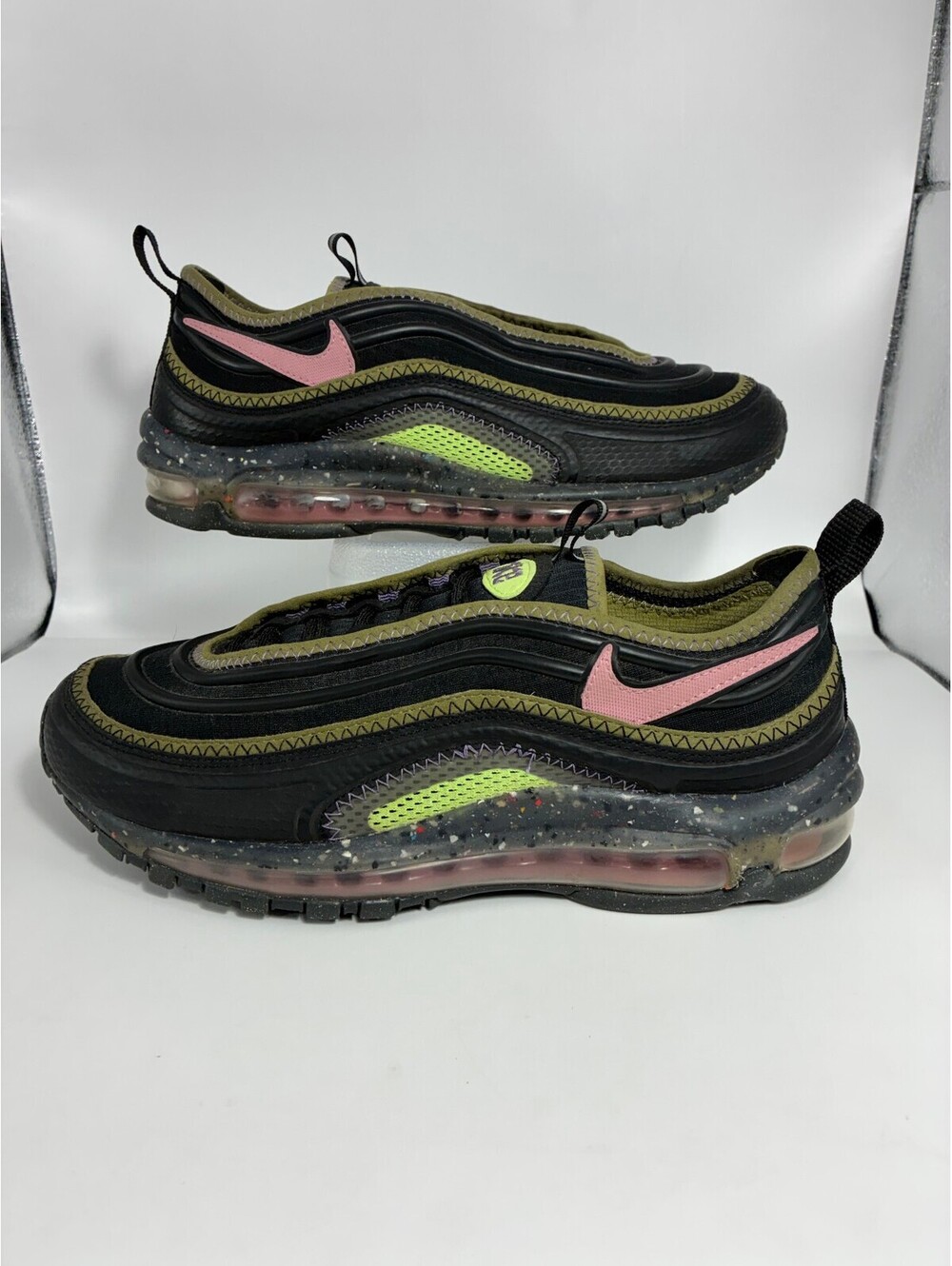 Size 9.5 - Nike Air Max Terrascape 97 Black Elemental Pink Lime